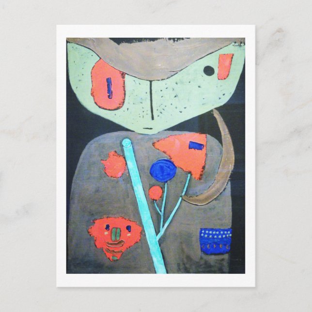 Figure of the Oriental Theatre, Paul Klee Postcard (Front)