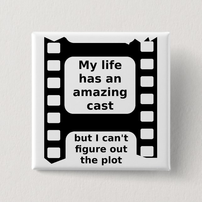 Figure Out The Plot Funny Button Badge (Front)