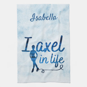 Figure Skate blade Towel Axel in life blue shades