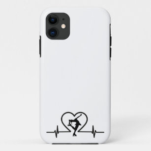 Figure Skate Heartbeat Phone Case 