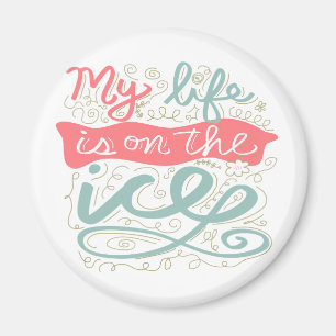 Figure Skate Mug Ornament My Life Is On The Ice Gi Magnet