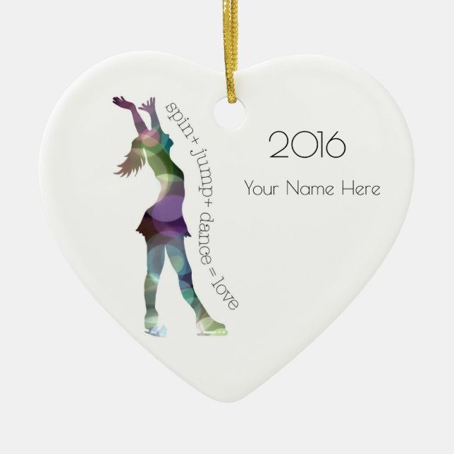 Figure Skate Ornament (Front)