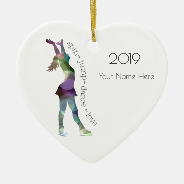 Figure Skate Ornament (Front)