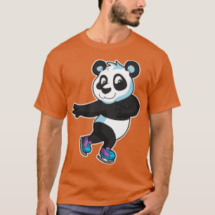 Figure Skate Panda Bear Ice Skater Winter Sports T-Shirt