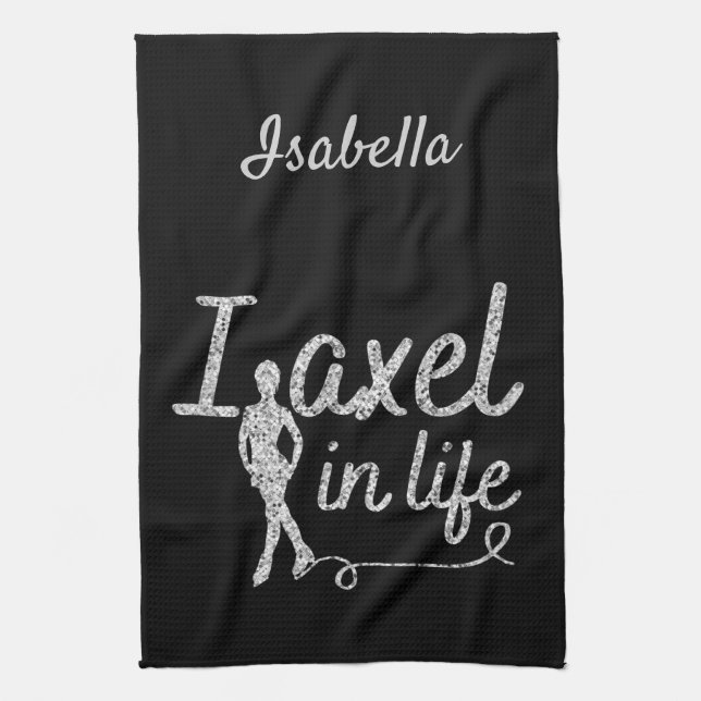 Figure Skater blade Towel Axel in life silver (Vertical)
