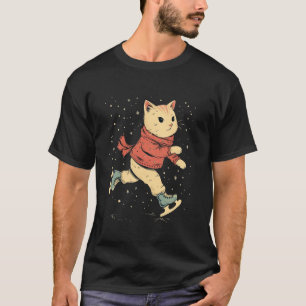 Figure skater Cat on Figure Skating T-Shirt