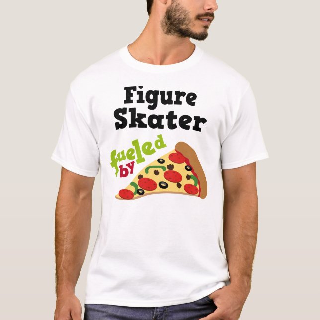 Figure Skater (Funny) Pizza T Shirt (Front)