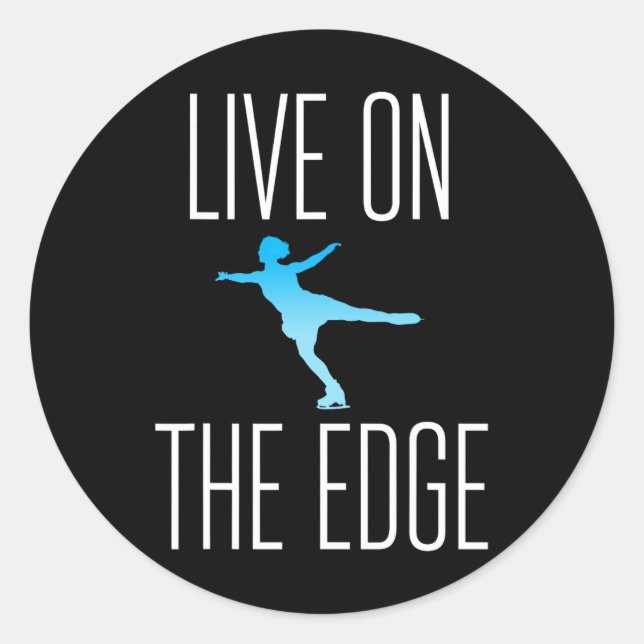 Figure Skater Gift Ice Skating Skates Gift  Classic Round Sticker (Front)