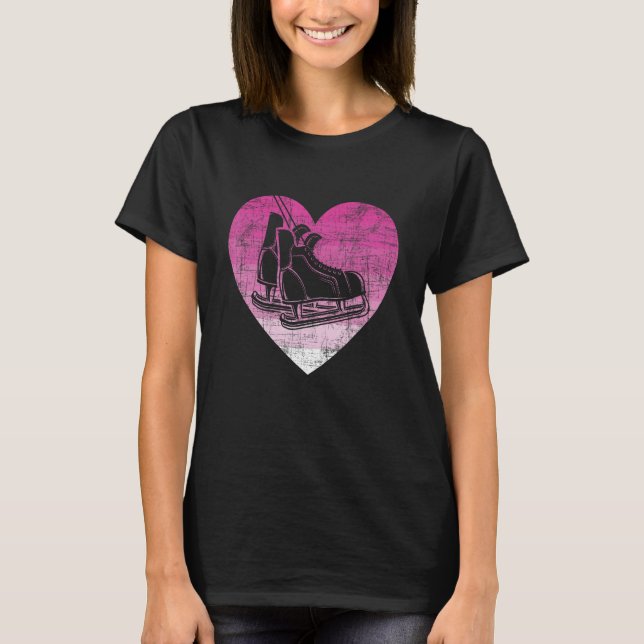 Figure Skater  Ice Skating Woman Girl Ice Skates T-Shirt (Front)