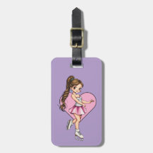 Figure Skater Luggage Tag Custom