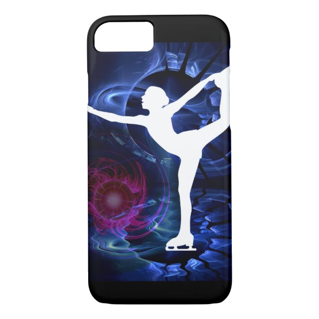 Figure Skater on Technicolor Ice Case-Mate iPhone Case (Back)