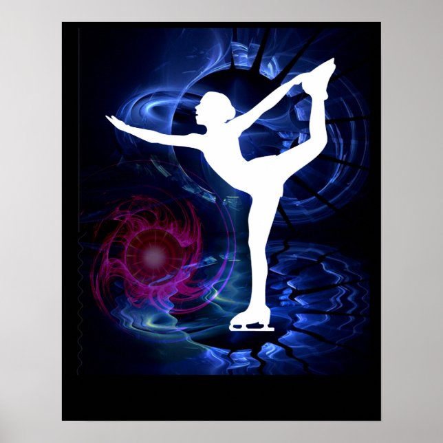 Figure Skater on Technicolor Ice Poster (Front)