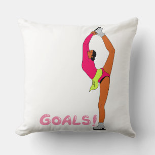 Figure Skater Performing Biellmann Spin GOALS! Cushion