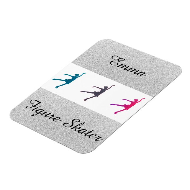 Figure Skater Personalised Flexible Photo Magnet (Left Side)