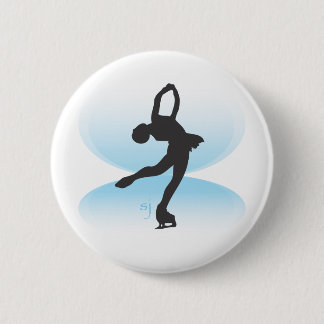 Figure Skater Spin 6 Cm Round Badge