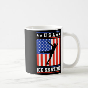 Figure Skater Usa Ice Skating Coffee Mug