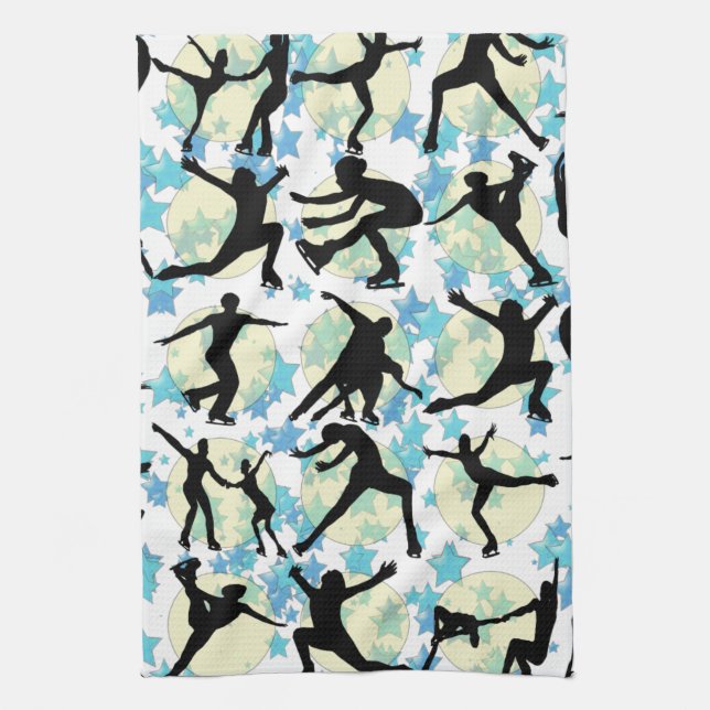 FIGURE SKATERS TEA TOWEL (Vertical)