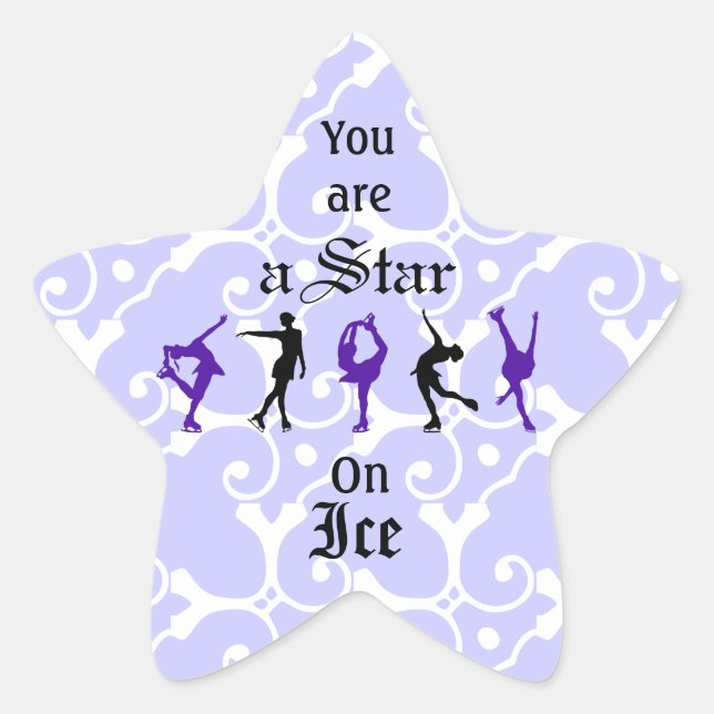 Figure Skaters - you are a Star - lilac Star Sticker (Front)