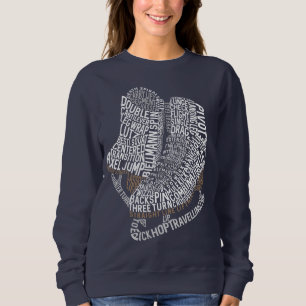 Figure Skates Word Art Ice Skating Sweatshirt