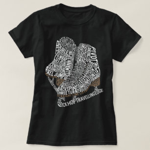  Figure Skates Word Art Ice Skating T-Shirt