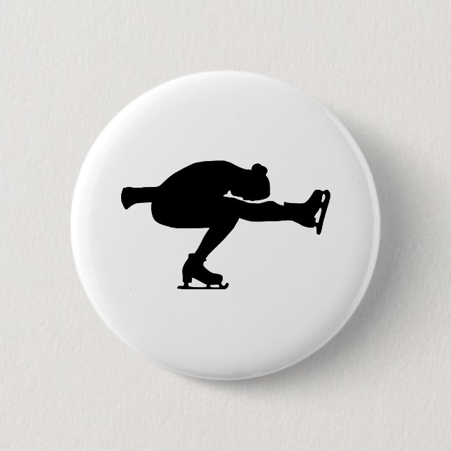 Figure Skating 6 Cm Round Badge (Front)