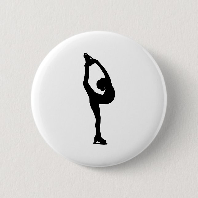 Figure Skating 6 Cm Round Badge (Front)
