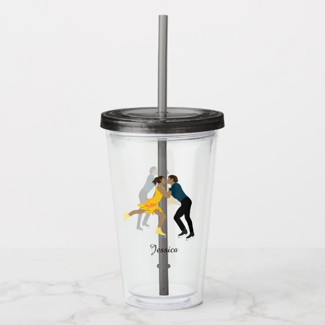 Figure Skating Acrylic Tumbler (Front)