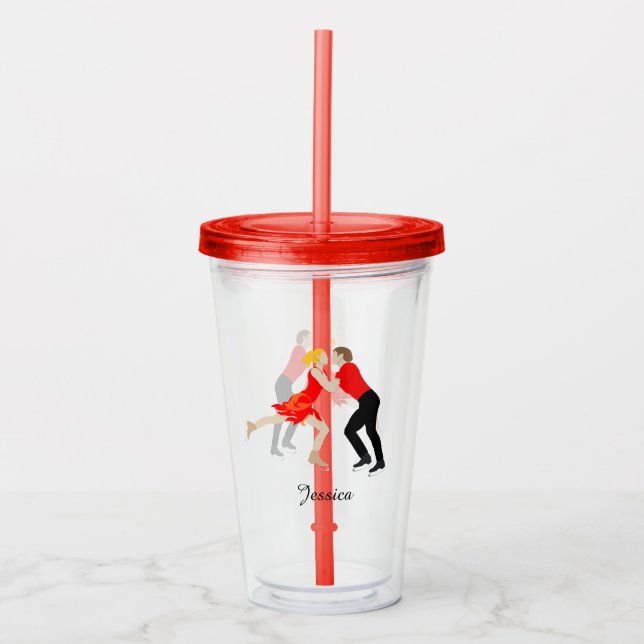 Figure Skating Acrylic Tumbler (Front)