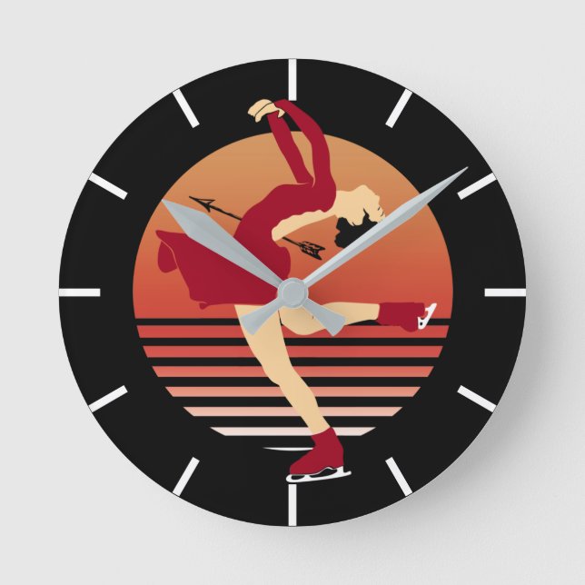 Figure Skating - Art Of Ice Dancing Round Clock (Front)
