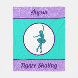 Figure Skating Blanket with Name