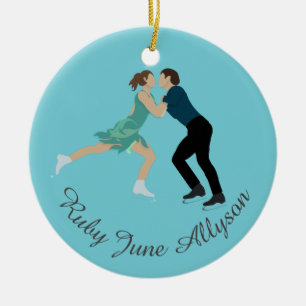 Figure Skating Ceramic Tree Decoration