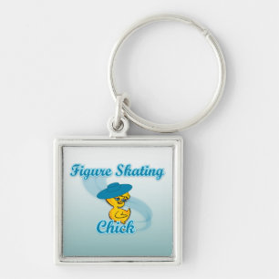 Figure Skating Chick #3 Key Ring