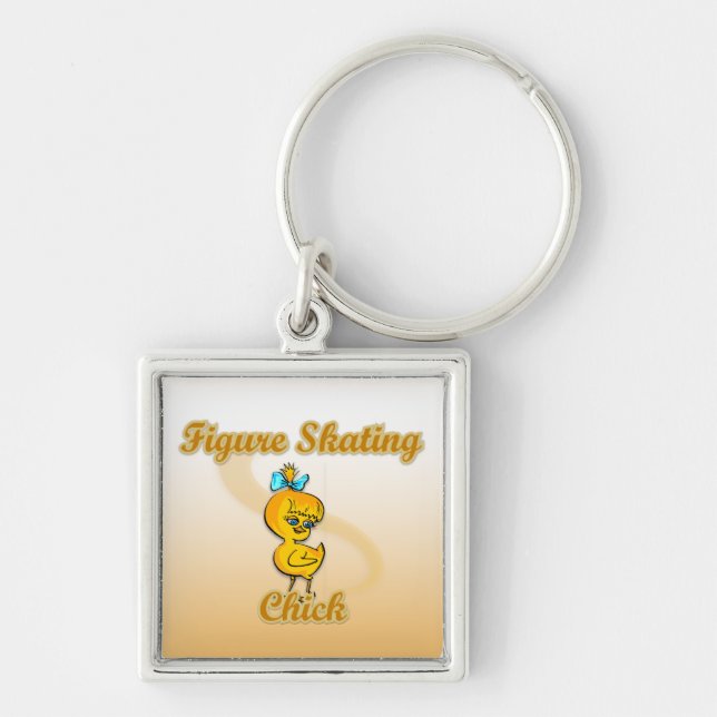 Figure Skating Chick Key Ring (Front)