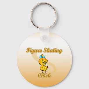 Figure Skating Chick Key Ring