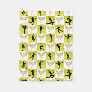 FIGURE SKATING CHRISTMAS QUEEN FLEECE BLANKET