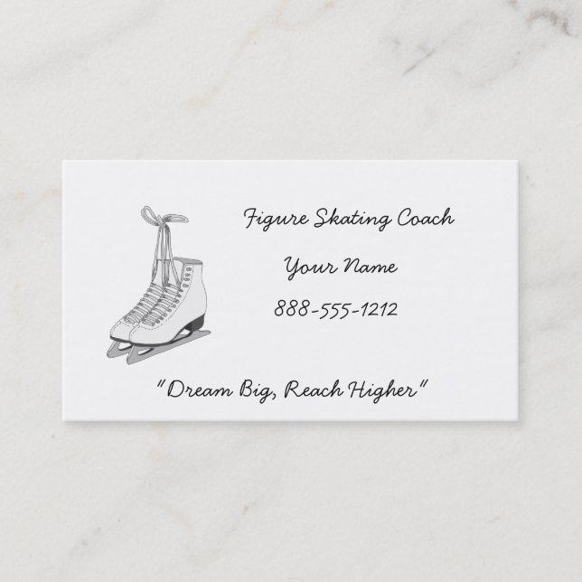 Figure Skating Coach Business Card (Front)
