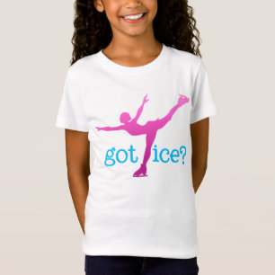 Figure Skating Coloured Text with Skater - Got Ice T-Shirt
