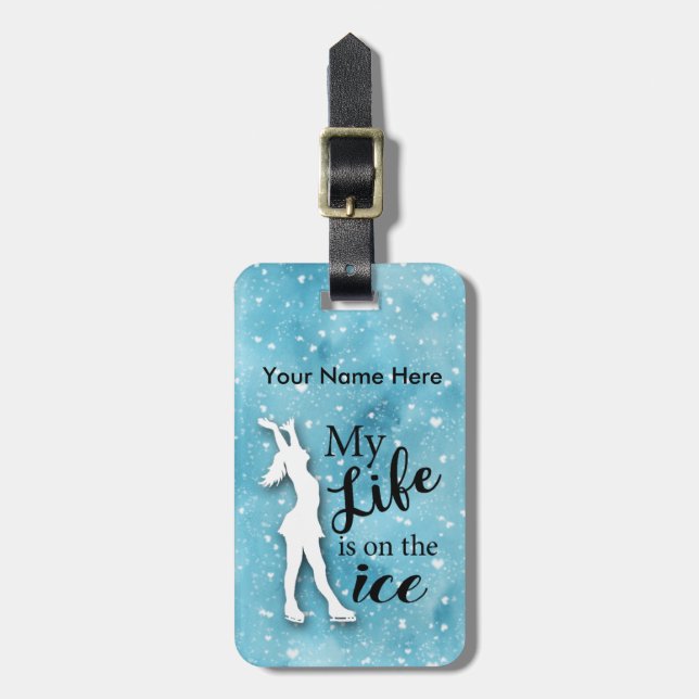 Figure Skating Custom Luggage Tag (Front Vertical)