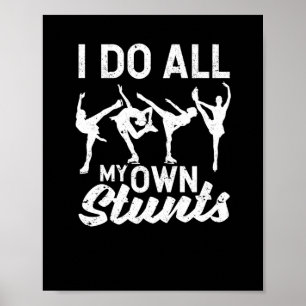 Figure Skating Cute Funny Ice Skater Poster