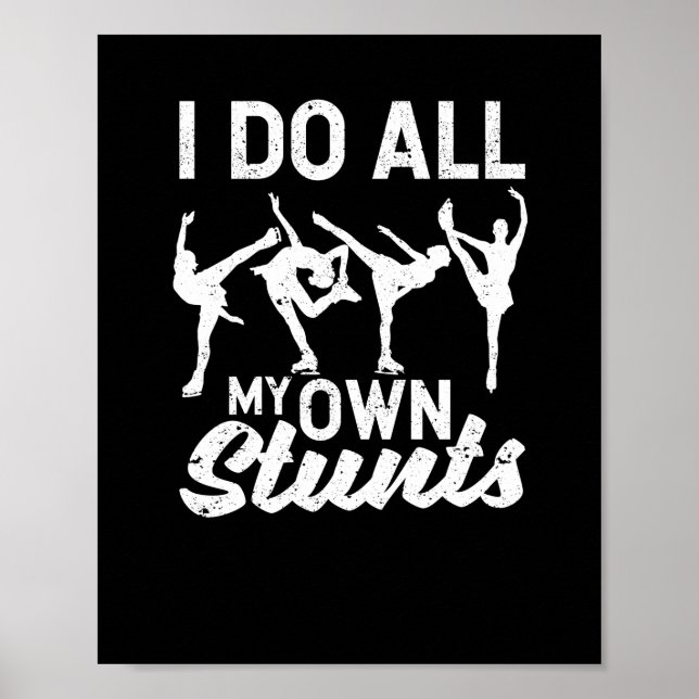 Figure Skating Cute Funny Ice Skater Poster (Front)