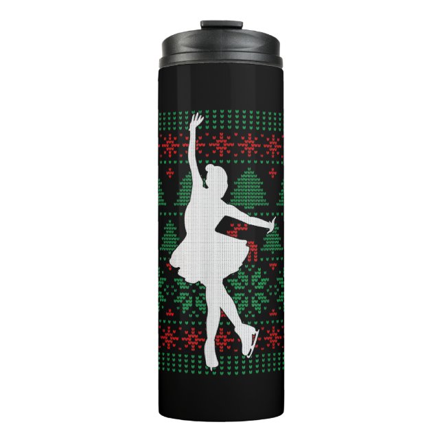 Figure Skating Dancer Ice Skate Dancing Happy Thermal Tumbler (Front)
