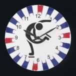 Figure Skating Design Wall Clock<br><div class="desc">Figure Skating Design Wall Clock with patriotic colours.</div>