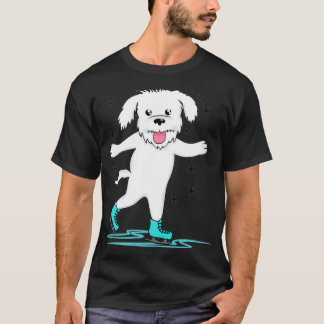 Figure Skating Dog Dogs Cute Pet T-Shirt