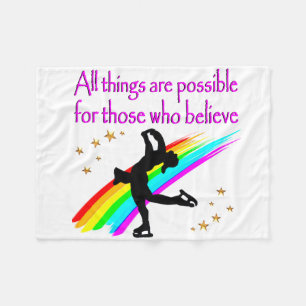 FIGURE SKATING DREAMS FLEECE BLANKET