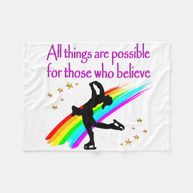 FIGURE SKATING DREAMS FLEECE BLANKET (Front (Horizontal))