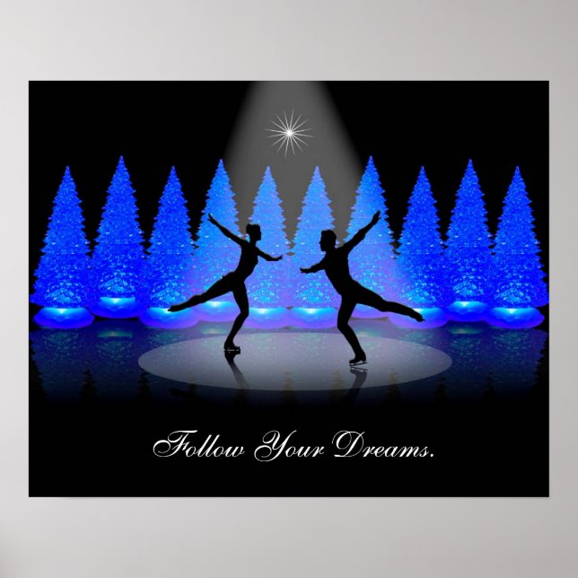 Figure skating Follow your dreams poster (Front)
