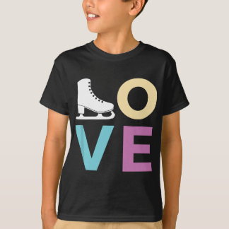 Figure Skating Gif for Girls Women LOVE Ice Skate T-Shirt