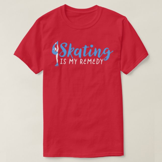Figure Skating Gift for Girls Women who Ice Skate  T-Shirt (Design Front)