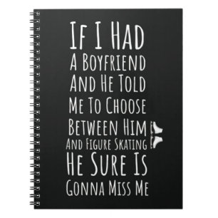 Figure Skating Gifts Female Women Girls For Her Notebook