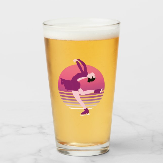 Figure Skating Girl - Art Of Ice Dancing Glass (Front Filled)